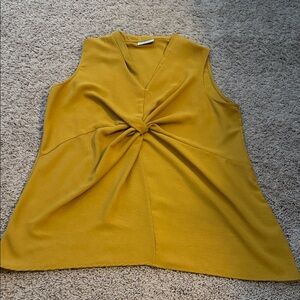 Mustard Sleeveless Maternity Top